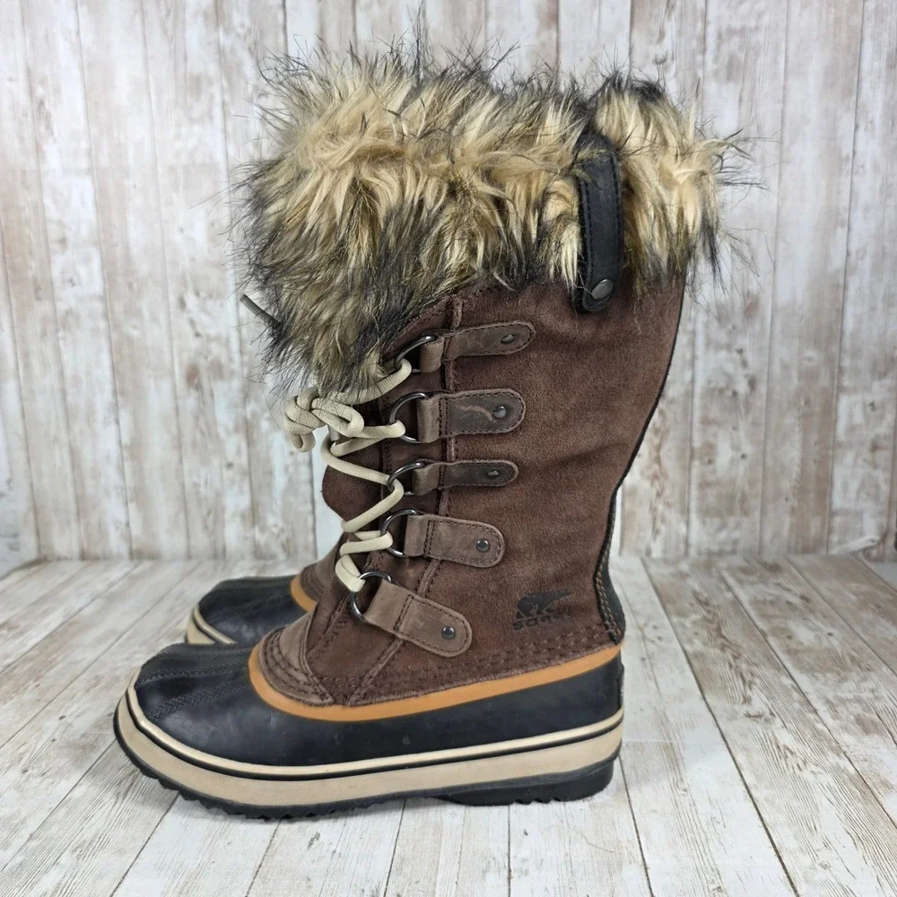 Sorel Women's Tofino II Faux Fur‎ Waterproof Winter Snow Boots Brown Size 7